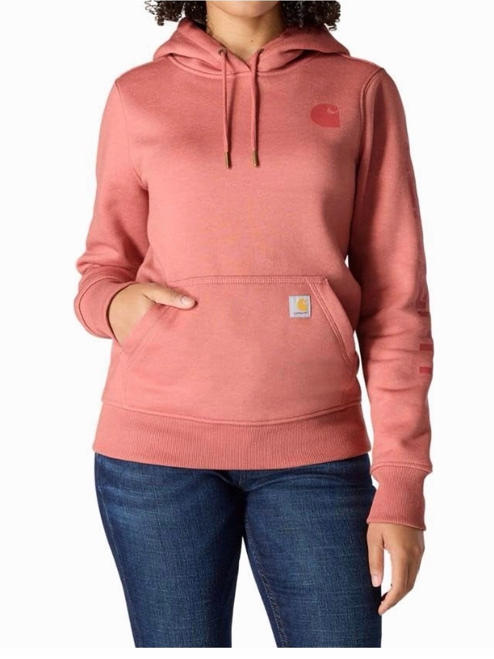 Carhartt Women’s Rose Pink Hooded Sweatshirt